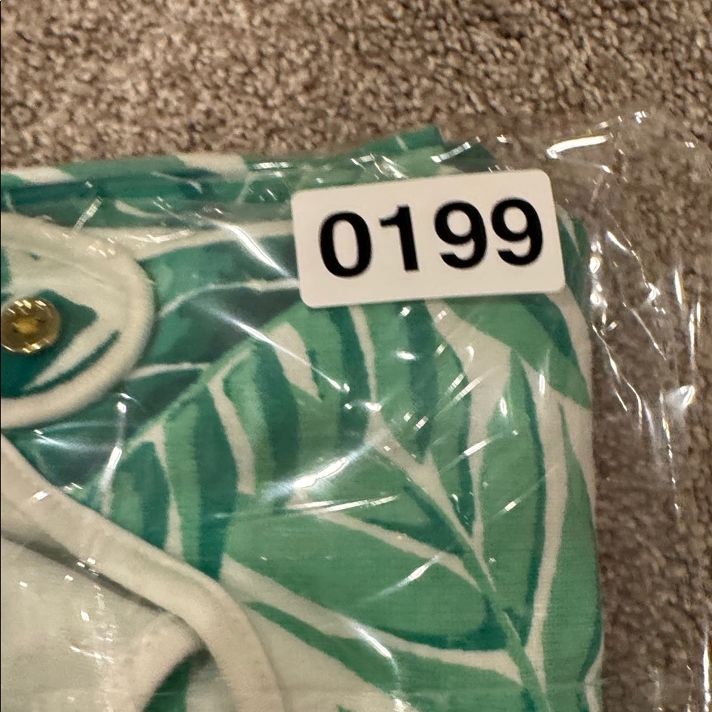 Janie and Jack Green Leaf Print Kids Dress - Picture 5 of 5